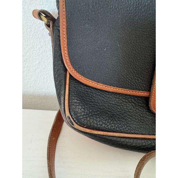 Dooney Bourke vintage leather Purse black brown crossbody Equestrian Bag USED - Picture 9 of 10